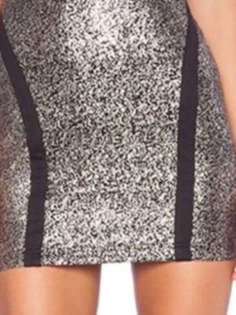 Capulet Women's High Waist Skirt in Stardust Jersey Black Metallic Small NWT